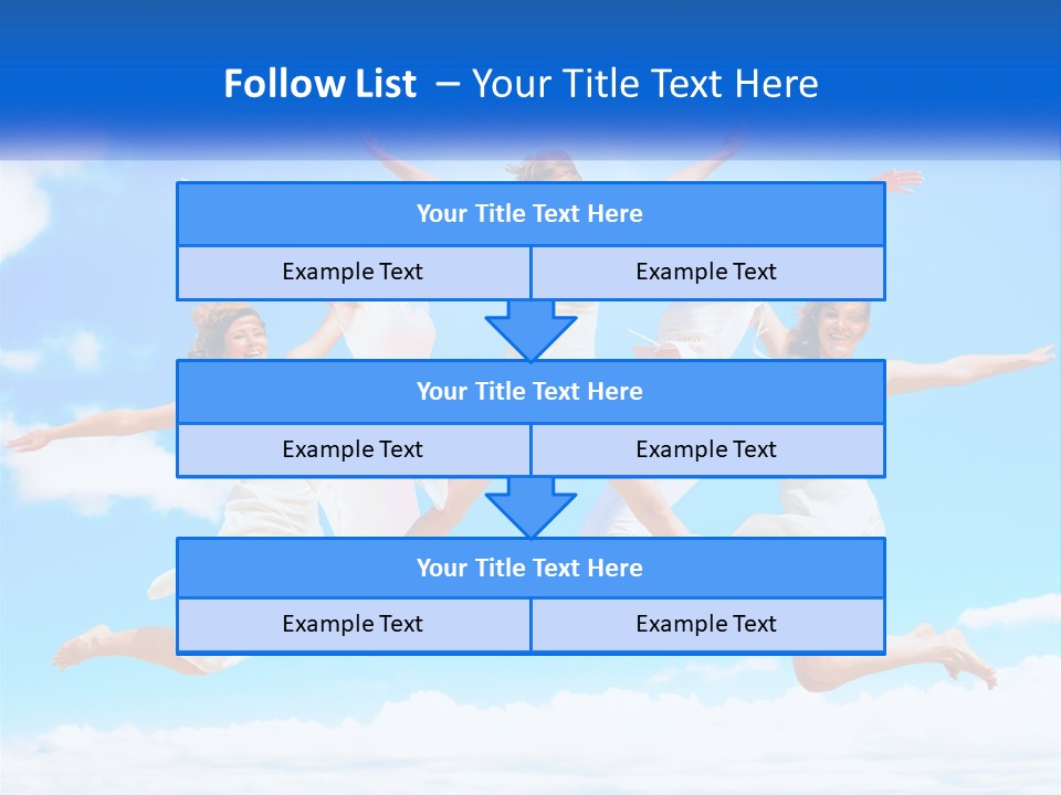 Photo Of Girls Jumping PowerPoint Template