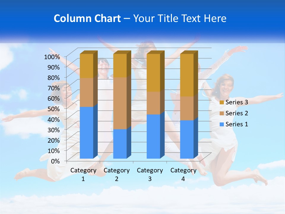 Photo Of Girls Jumping PowerPoint Template