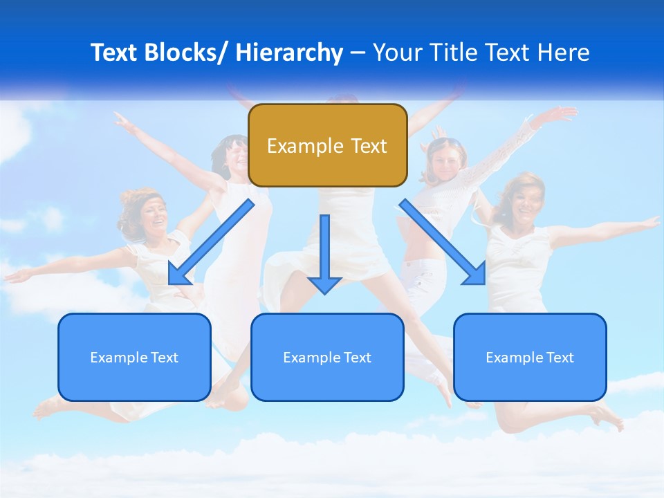 Photo Of Girls Jumping PowerPoint Template