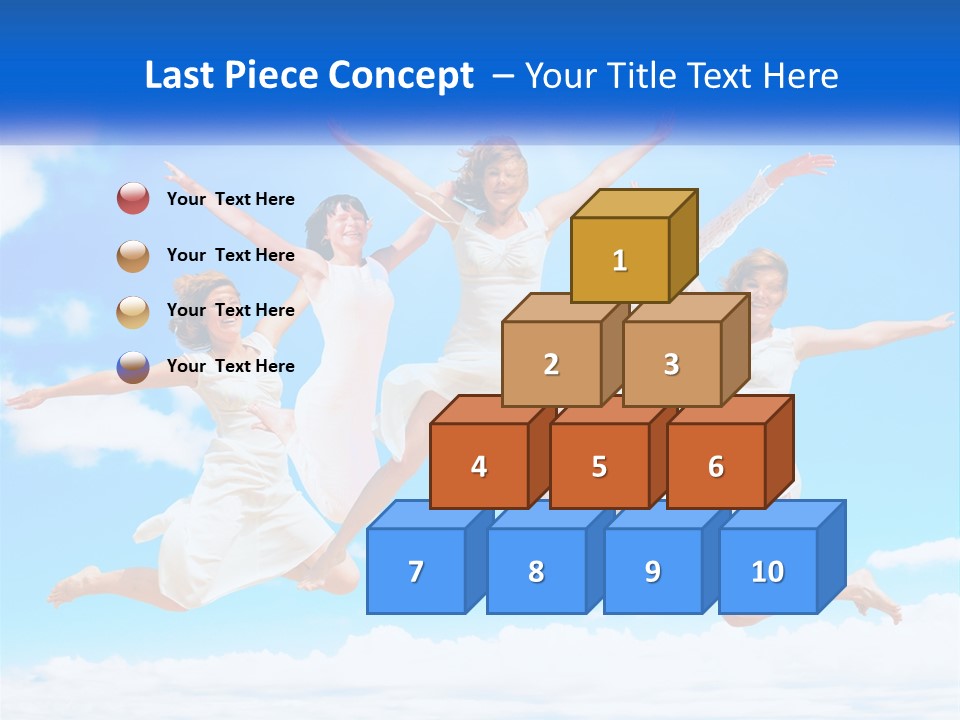 Photo Of Girls Jumping PowerPoint Template