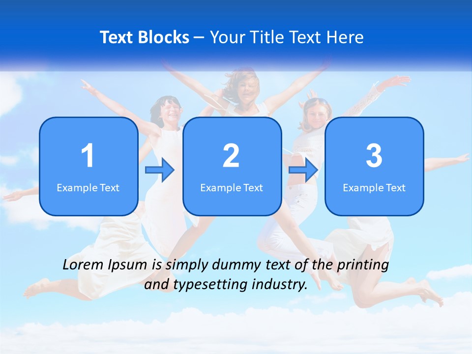 Photo Of Girls Jumping PowerPoint Template