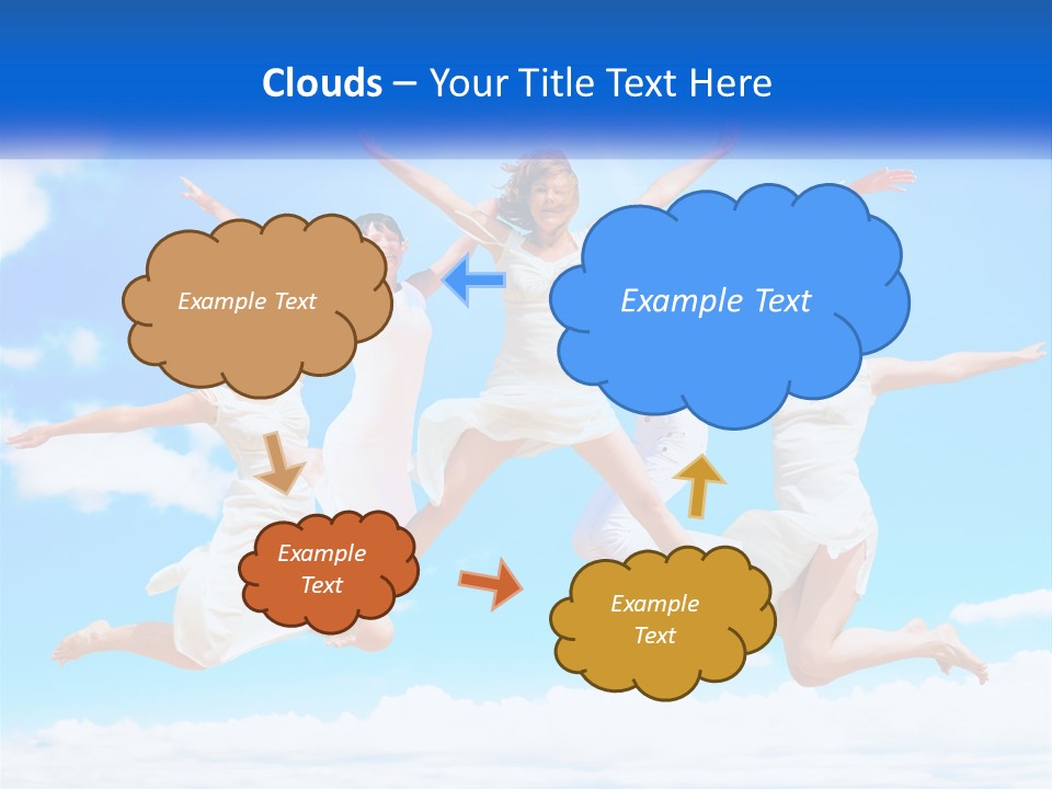 Photo Of Girls Jumping PowerPoint Template