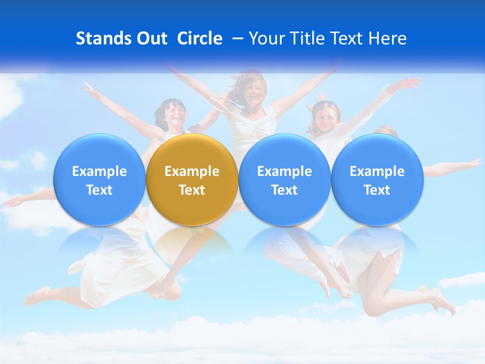 Photo Of Girls Jumping PowerPoint Template