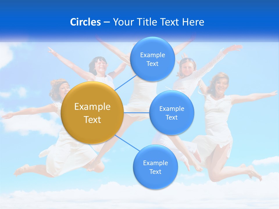 Photo Of Girls Jumping PowerPoint Template