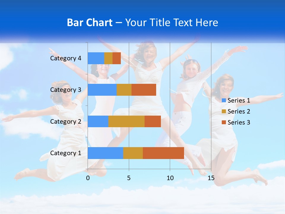 Photo Of Girls Jumping PowerPoint Template