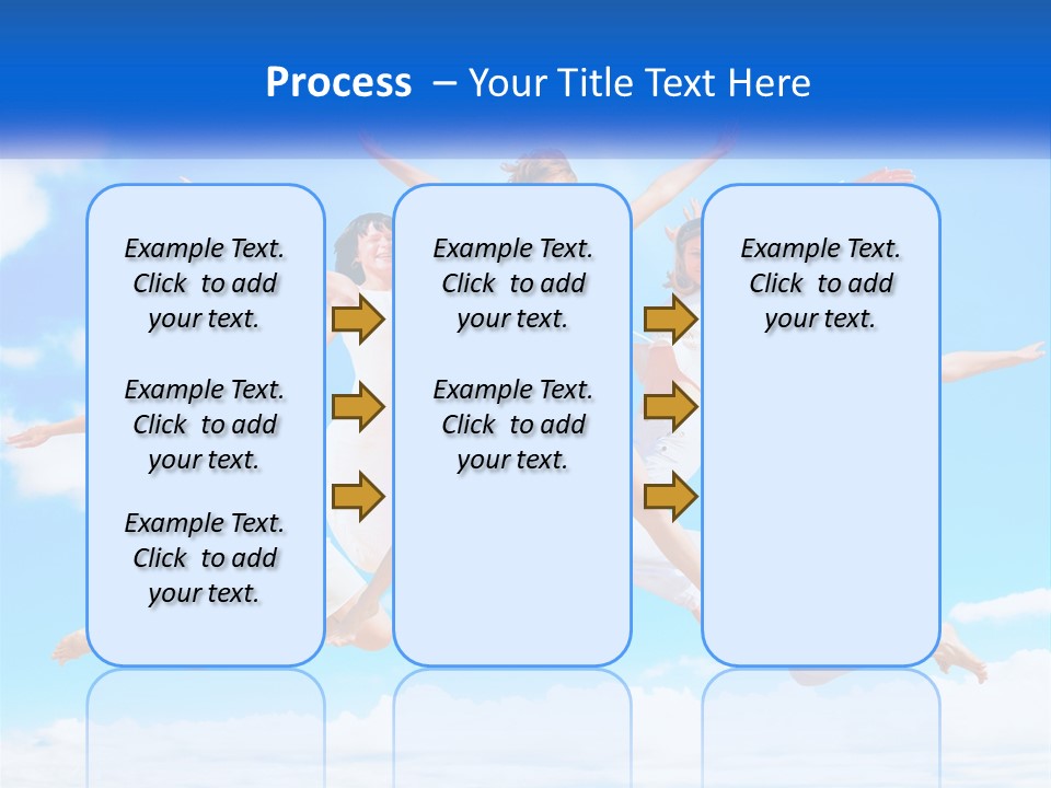 Photo Of Girls Jumping PowerPoint Template