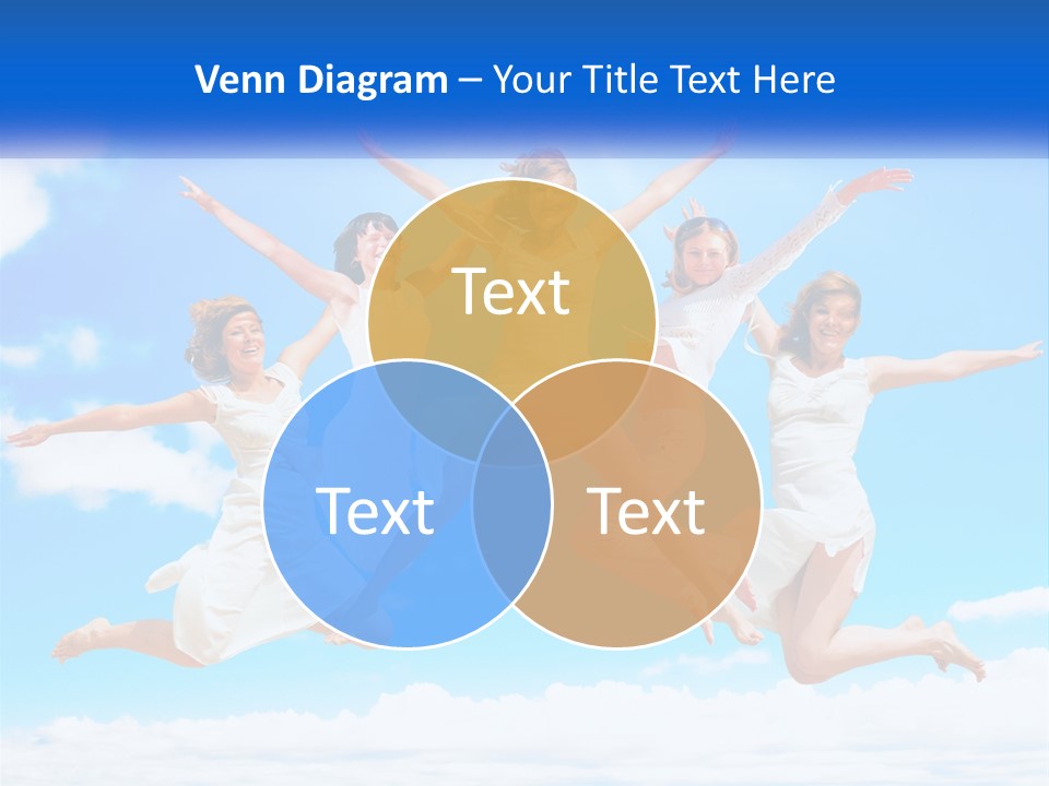 Photo Of Girls Jumping PowerPoint Template