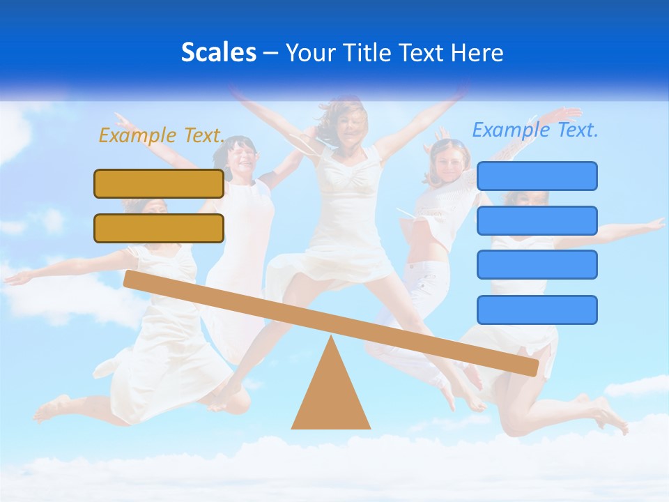 Photo Of Girls Jumping PowerPoint Template