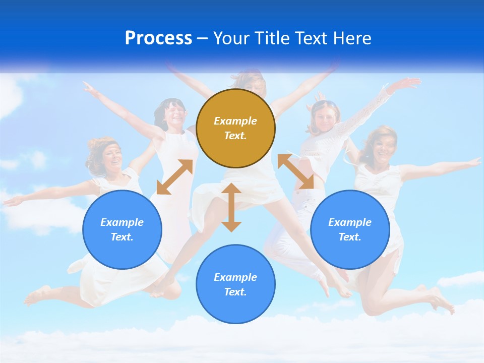 Photo Of Girls Jumping PowerPoint Template