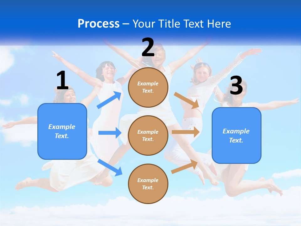 Photo Of Girls Jumping PowerPoint Template