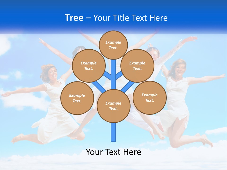 Photo Of Girls Jumping PowerPoint Template