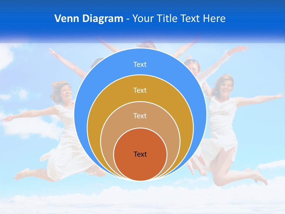 Photo Of Girls Jumping PowerPoint Template