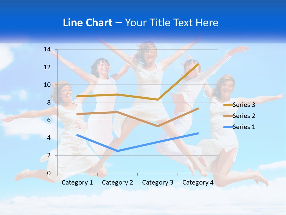 Photo Of Girls Jumping PowerPoint Template