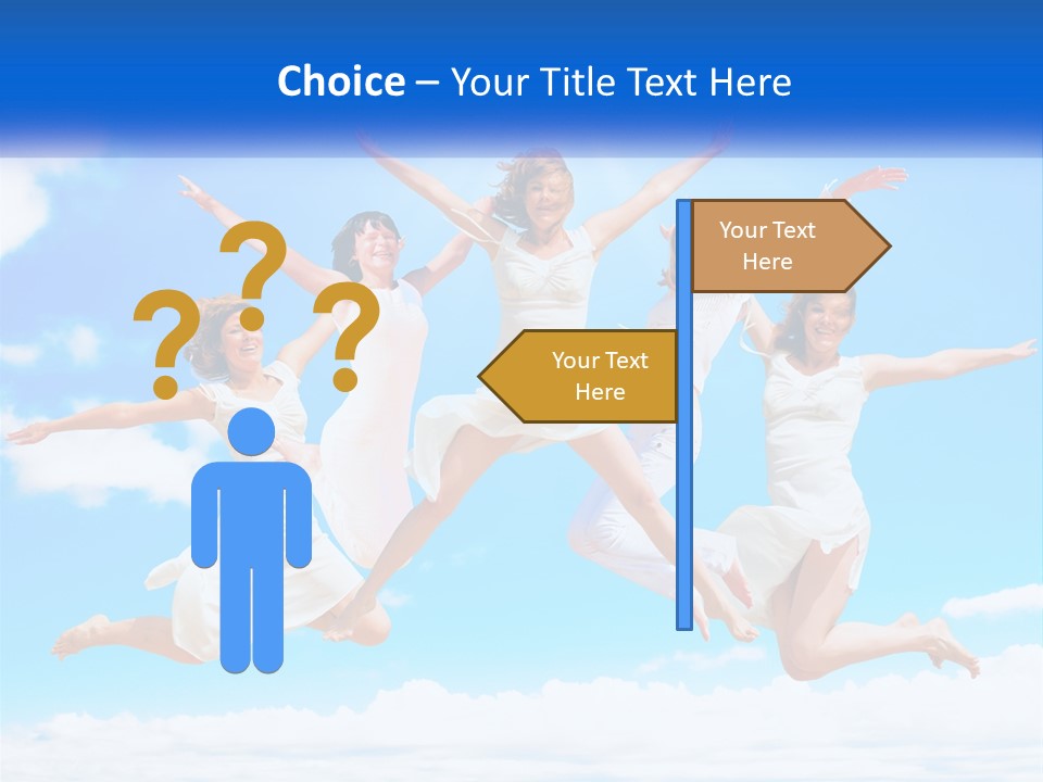 Photo Of Girls Jumping PowerPoint Template