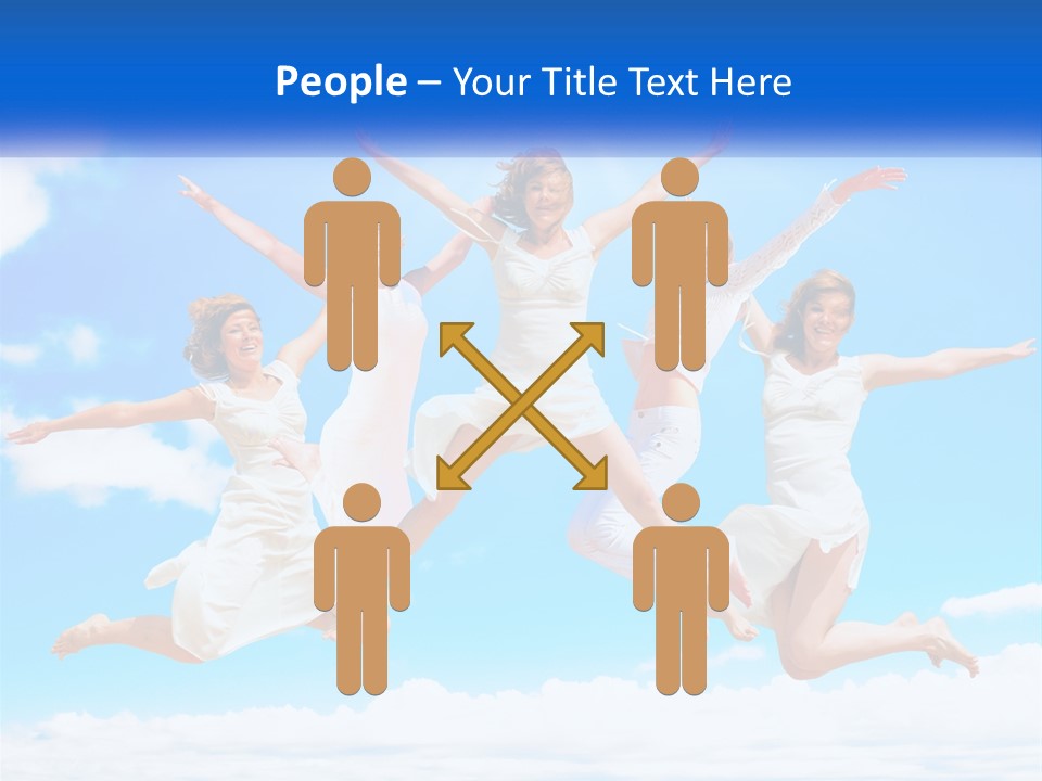 Photo Of Girls Jumping PowerPoint Template