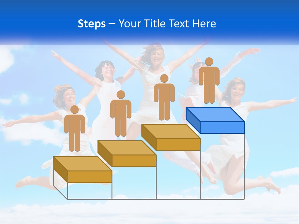 Photo Of Girls Jumping PowerPoint Template