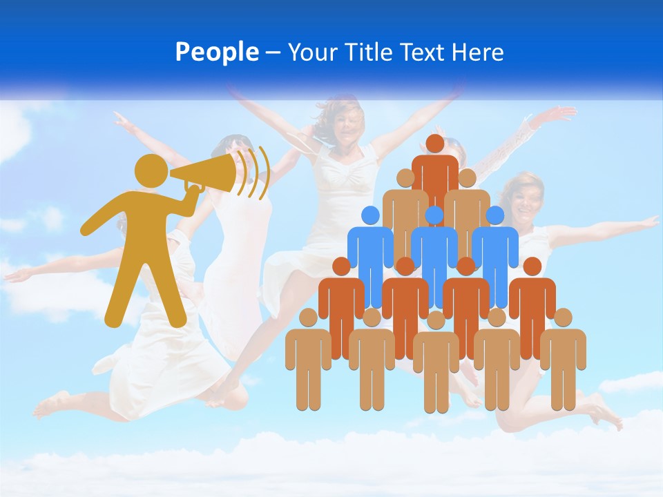 Photo Of Girls Jumping PowerPoint Template