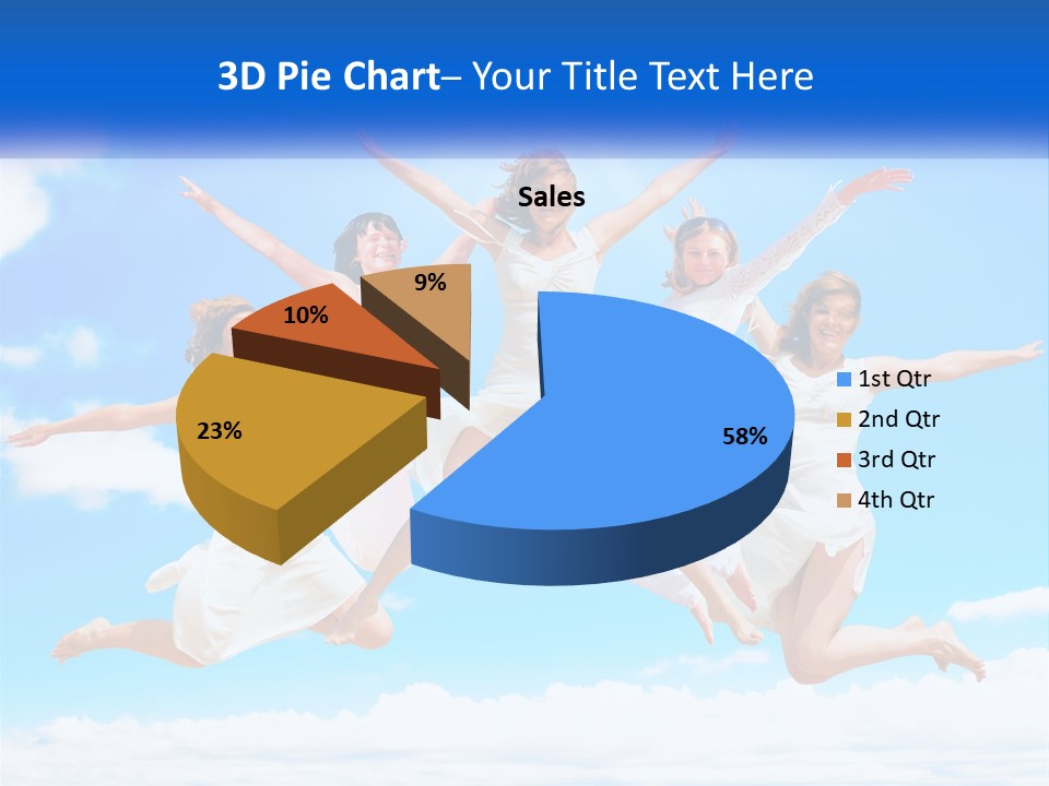 Photo Of Girls Jumping PowerPoint Template