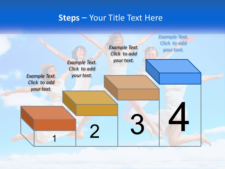 Photo Of Girls Jumping PowerPoint Template