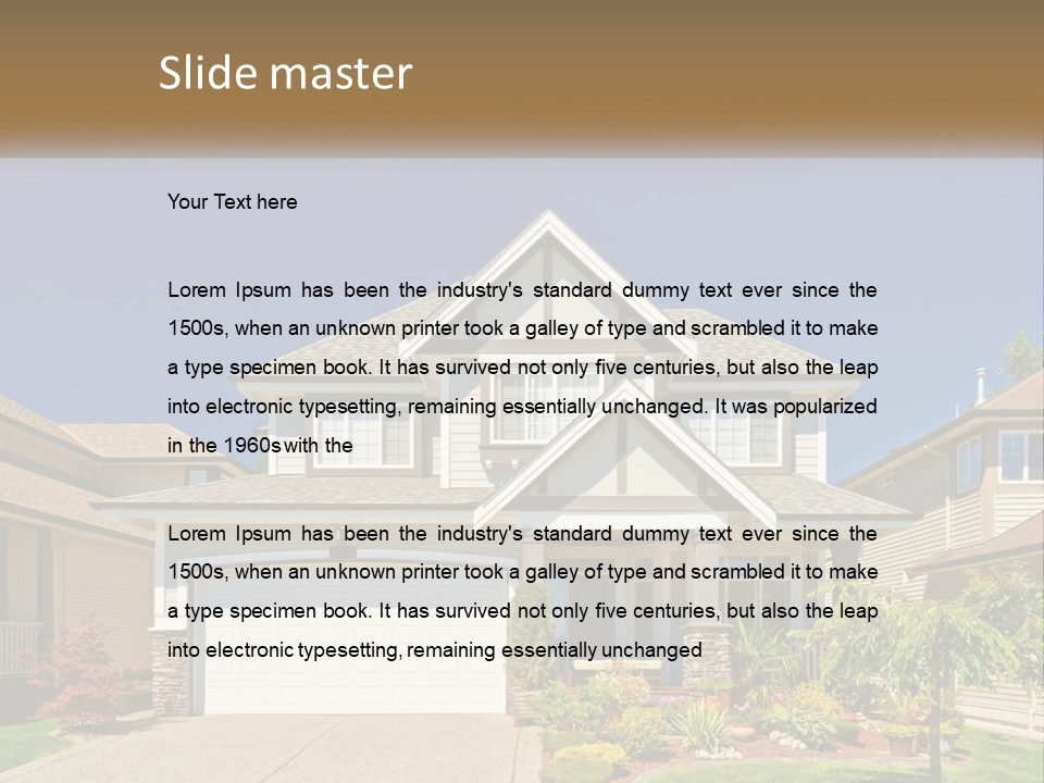Two-Storey House PowerPoint Template