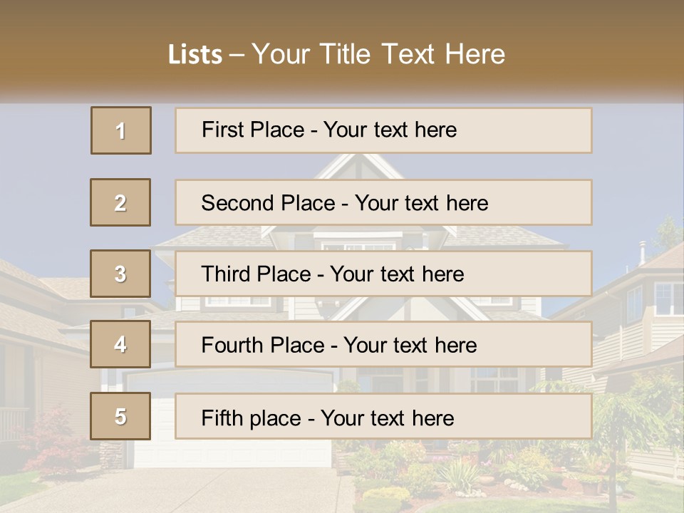 Two-Storey House PowerPoint Template