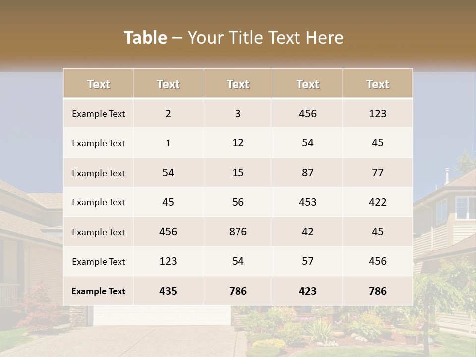 Two-Storey House PowerPoint Template