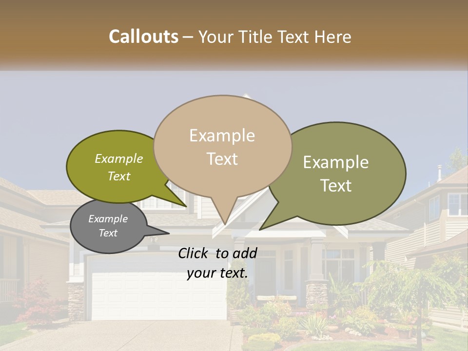 Two-Storey House PowerPoint Template