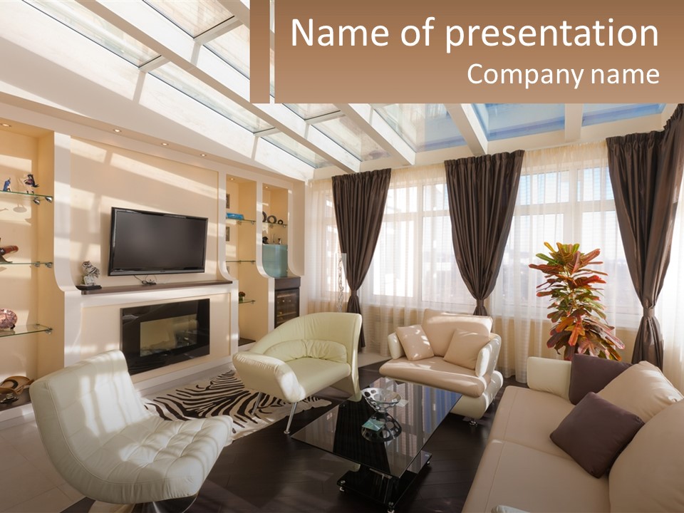 Interior In The Hall PowerPoint Template