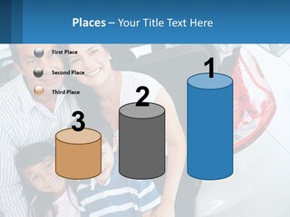 Big Family By The Car PowerPoint Template