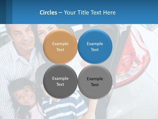 Big Family By The Car PowerPoint Template