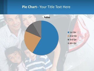 Big Family By The Car PowerPoint Template
