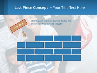Big Family By The Car PowerPoint Template