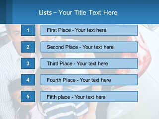 Big Family By The Car PowerPoint Template