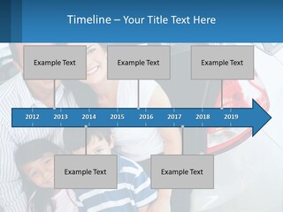 Big Family By The Car PowerPoint Template