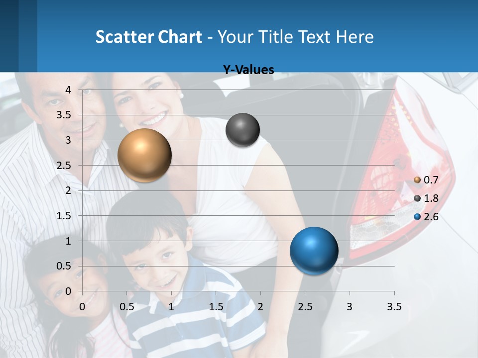 Big Family By The Car PowerPoint Template