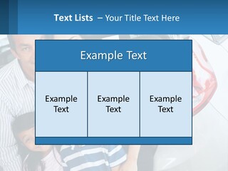 Big Family By The Car PowerPoint Template