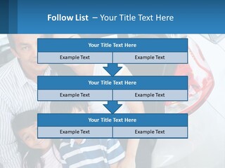 Big Family By The Car PowerPoint Template