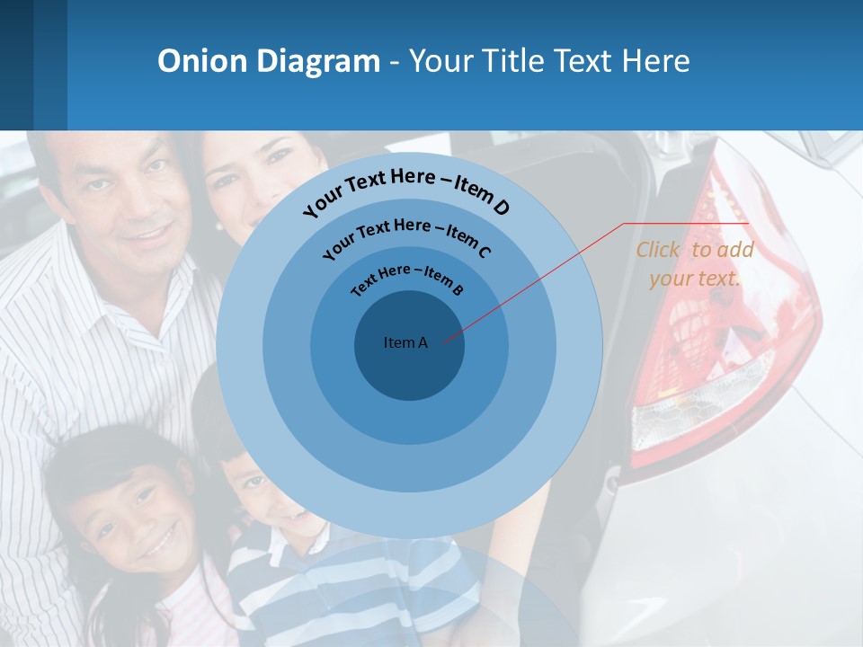 Big Family By The Car PowerPoint Template