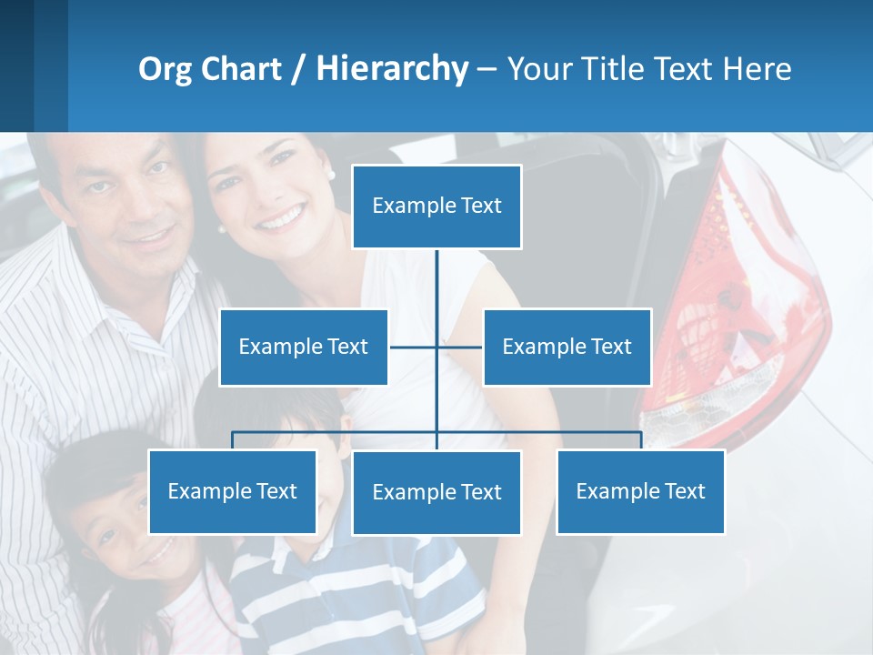 Big Family By The Car PowerPoint Template