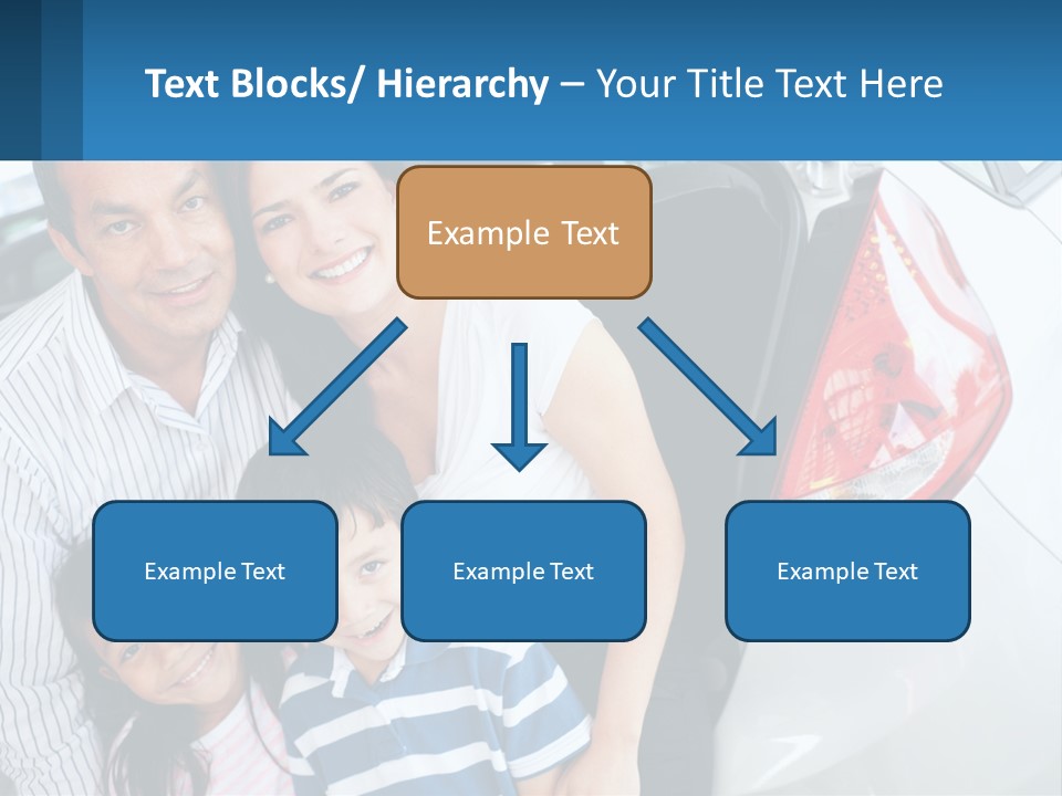 Big Family By The Car PowerPoint Template