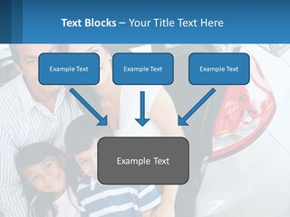Big Family By The Car PowerPoint Template