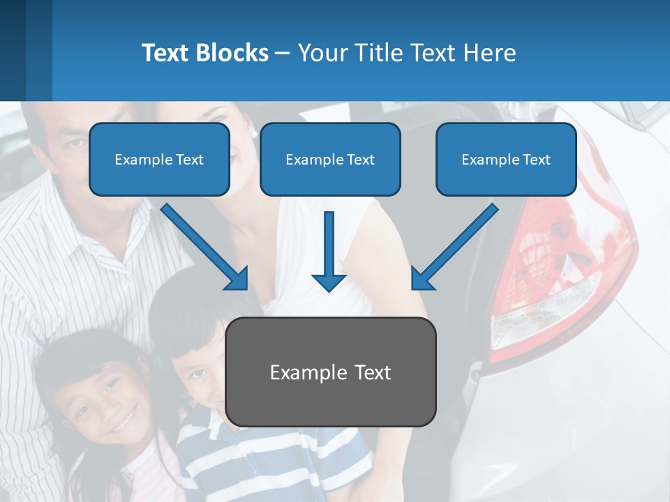 Big Family By The Car PowerPoint Template