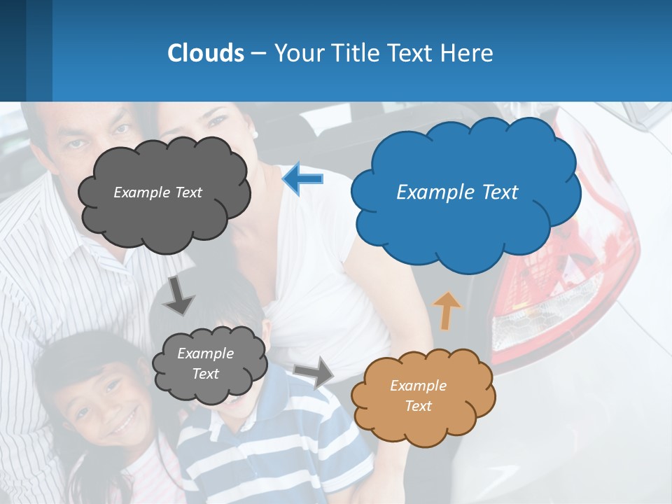 Big Family By The Car PowerPoint Template