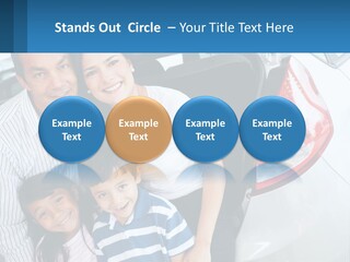 Big Family By The Car PowerPoint Template