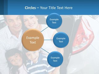 Big Family By The Car PowerPoint Template