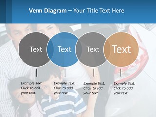 Big Family By The Car PowerPoint Template
