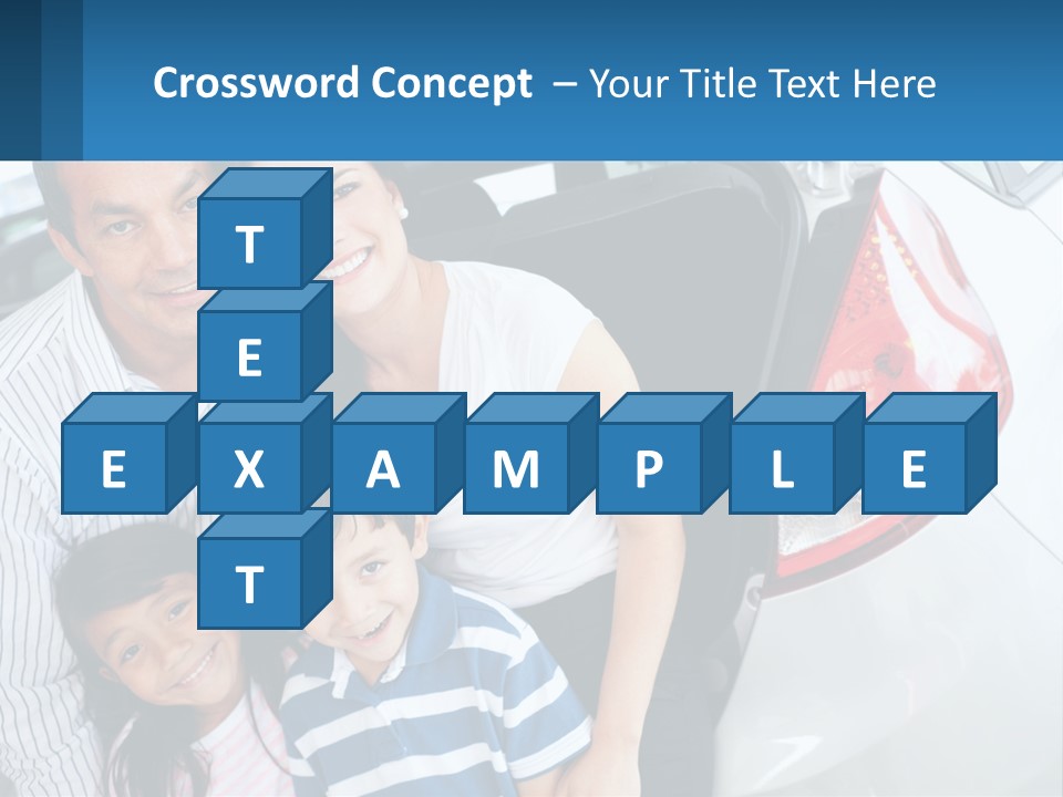 Big Family By The Car PowerPoint Template