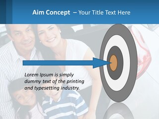 Big Family By The Car PowerPoint Template