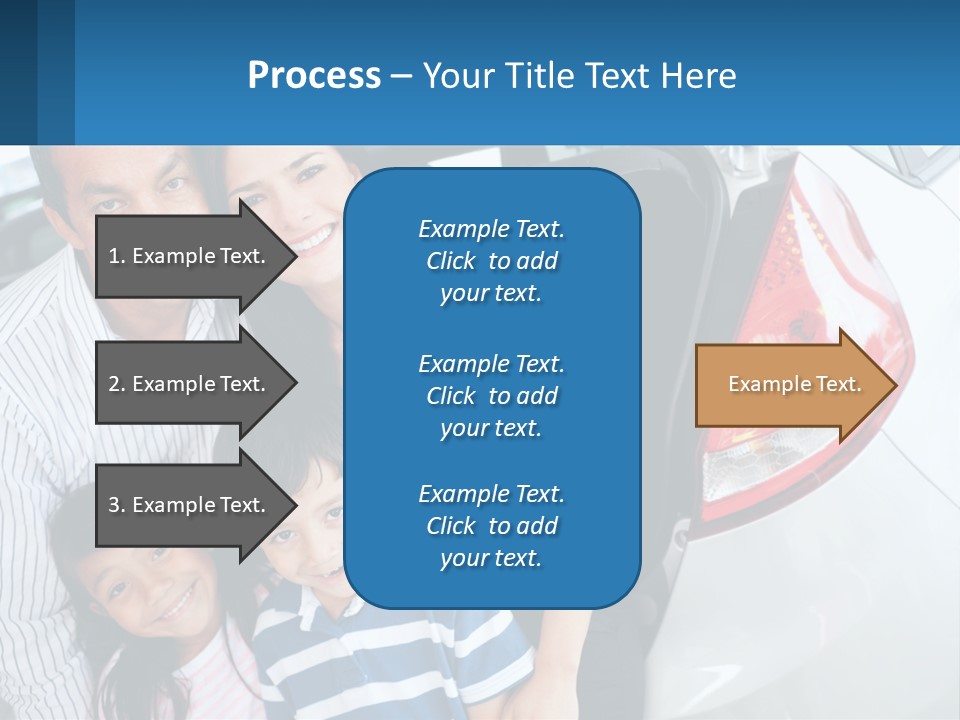 Big Family By The Car PowerPoint Template