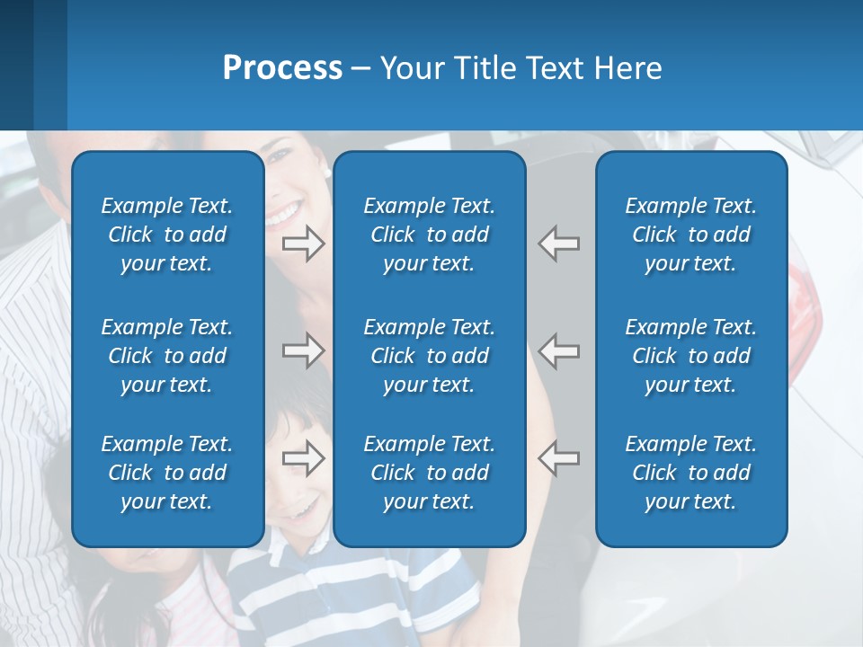 Big Family By The Car PowerPoint Template
